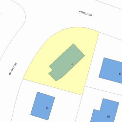 4 Beverly Rd, Newton MA 02461-1113 plot plan