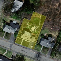 25 Puritan Rd, Newton MA 02461-1021 aerial view