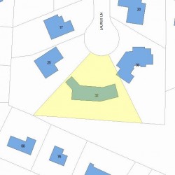 32 Laurus Ln, Newton MA 02459-3138 plot plan