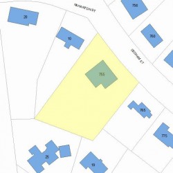 755 Dedham St, Newton MA 02459-3309 plot plan
