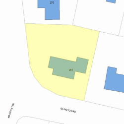 251 Islington Rd, Newton MA 02466-1022 plot plan