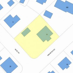 15 Brewster Rd, Newton MA  02461-1301 plot plan