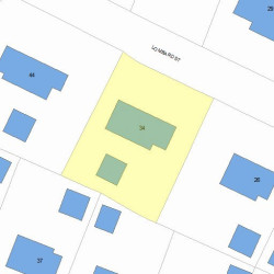 34 Lombard St, Newton MA 02458-2514 plot plan