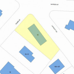 95 Langley Rd, Newton MA 02459-2062 plot plan