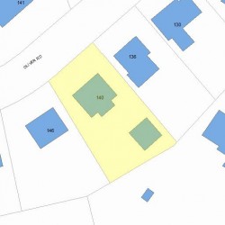 140 Oliver Rd, Newton MA  02468-2321 plot plan
