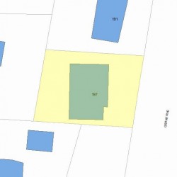 197 Grant Ave, Newton MA 02459-2012 plot plan