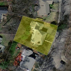 127 Blake St, Newton MA  02460-2032 aerial view