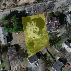 36 Erie Ave, Newton MA  02461-1514 aerial view