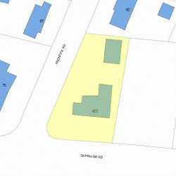 423 Commonwealth Ave, Newton MA  02459-1301 plot plan