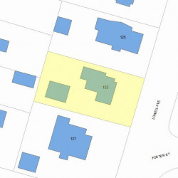 133 Lowell Ave, Newton MA 02460-1521 plot plan
