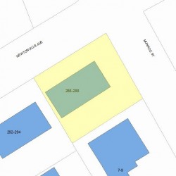 286 Newtonville Ave, Newton MA 02460-2011 plot plan