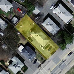 1591 Washington St, Newton MA 02465-2222 aerial view
