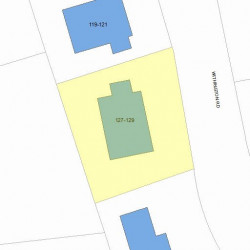 129 Withington Rd, Newton MA 02460-2037 plot plan
