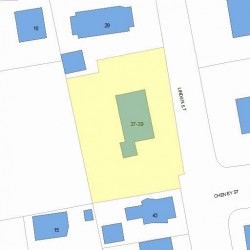 37 Linden St, Newton MA 02464-1430 plot plan