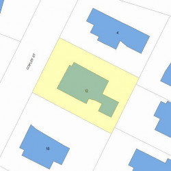 12 Copley St, Newton MA  02458-2205 plot plan