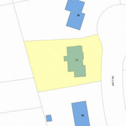 70 Arlo Rd, Newton MA 02464-1001 plot plan