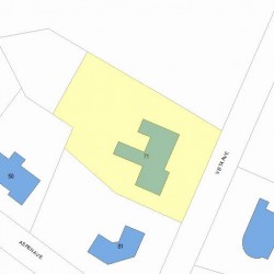 71 Vista Ave, Newton MA 02466-2810 plot plan