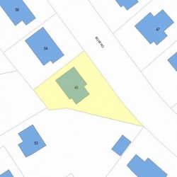 48 Bow Rd, Newton MA  02459-2513 plot plan