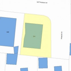2 Nottingham St, Newton MA  02459-1613 plot plan