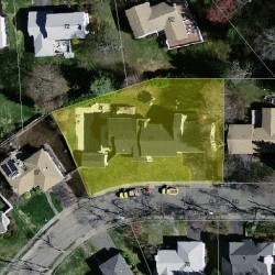 77 Clifton Rd, Newton MA  02459-3111 aerial view