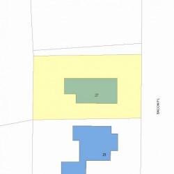 27 Bacon Pl, Newton MA  02464-1003 plot plan