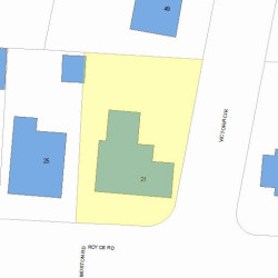 21 Royce Rd, Newton MA 02459-1015 plot plan