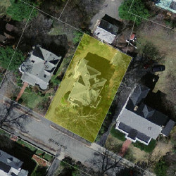 25 Berwick Rd, Newton MA  02459-2122 aerial view