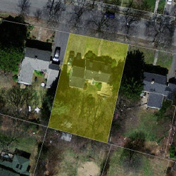 110 Fairway Dr, Newton MA 02465-1715 aerial view