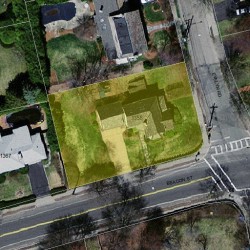 1355 Beacon St, Newton MA  02468-1745 aerial view