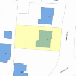 8 Burrage Rd, Newton MA 02459-1231 plot plan