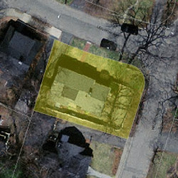 4 Leighton Rd, Newton MA  02466-2211 aerial view