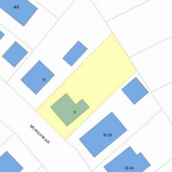 16 Melbourne Ave, Newton MA  02460-1222 plot plan