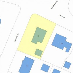 6 Prentice Rd, Newton MA  02459-1343 plot plan