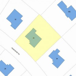 26 Peregrine Rd, Newton MA 02459-3440 plot plan
