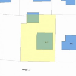 1013 Beacon St, Newton MA 02459-1722 plot plan
