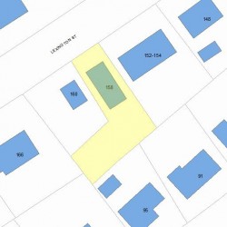 158 Lexington St, Newton MA  02466-1307 plot plan