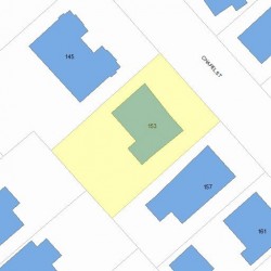 153 Chapel St, Newton MA  02458-1307 plot plan