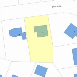 31 Oakmont Rd, Newton MA  02459-2530 plot plan