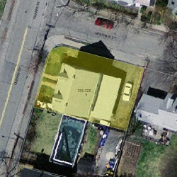 318 Cherry St, Newton MA 02465-1642 aerial view