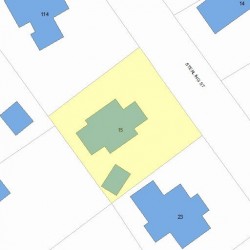 15 Sterling St, Newton MA 02465-2614 plot plan