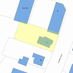 77 Lexington St, Newton MA 02466-1345 plot plan