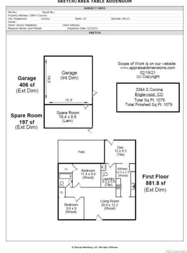 3384 Corona St, Englewood CO 80113-2827 exterior