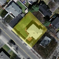 181 River St, Newton MA  02465-1431 aerial view