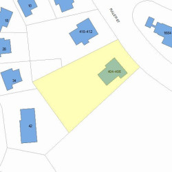 406 Fuller St, Newton MA 02465-2824 plot plan