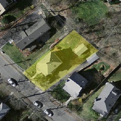 38 Lewis St, Newton MA 02458-1825 aerial view