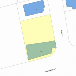743 Washington St, Newton MA  02460-1701 plot plan