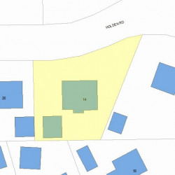 14 Holden Rd, Newton MA  02465-1910 plot plan