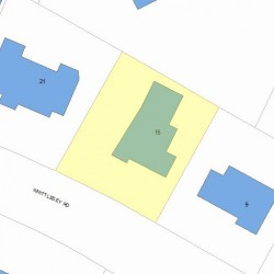 15 Whittlesey Rd, Newton MA 02459-2621 plot plan