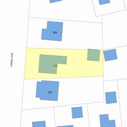 310 Lowell Ave, Newton MA 02460-2153 plot plan