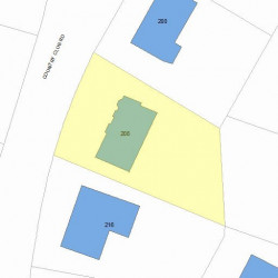 208 Country Club Rd, Newton MA 02459-3115 plot plan